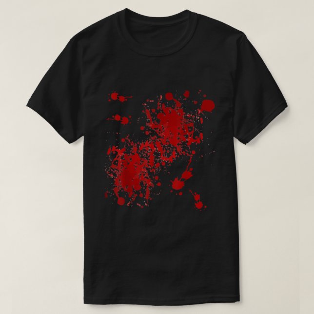 Camiseta Splatter Sanguíneo Falso (Frente do Design)