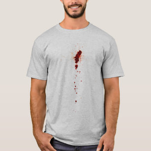Camiseta Splatter Sanguíneo na Parede