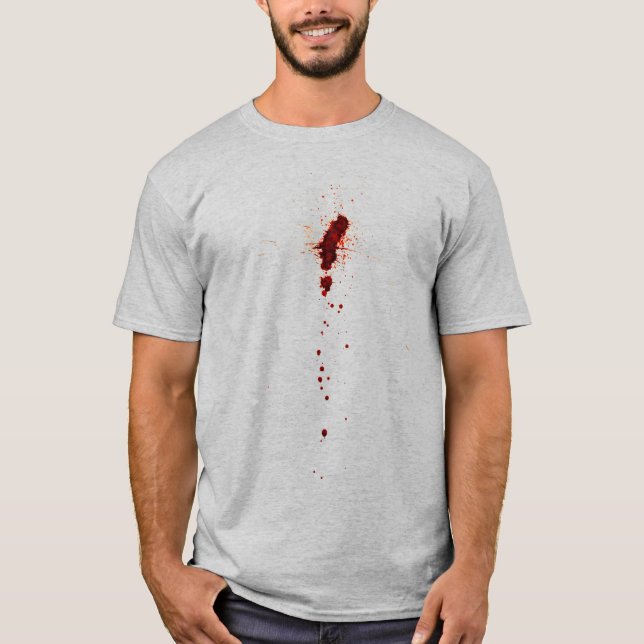 Camiseta Splatter Sanguíneo na Parede (Frente)