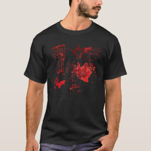 Camiseta Splatter Splatter Spatter Sangrento Zo