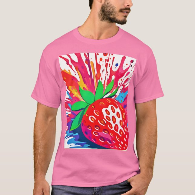 Camiseta Splatter Strawberry Splash (Frente)