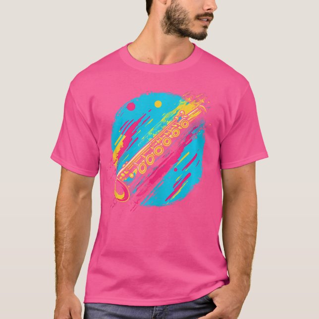 Camiseta Splotor de Cor de Flute (Frente)