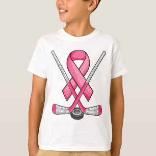 Camiseta Spo de Consciência do Cancer de Fita Rosa de Hóque
