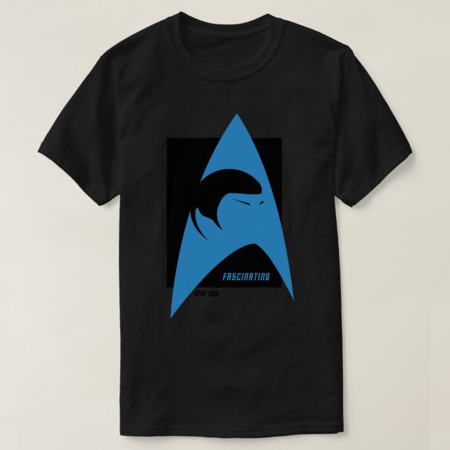 Camiseta Spock Fascinando Original Azul (Frente do Design)