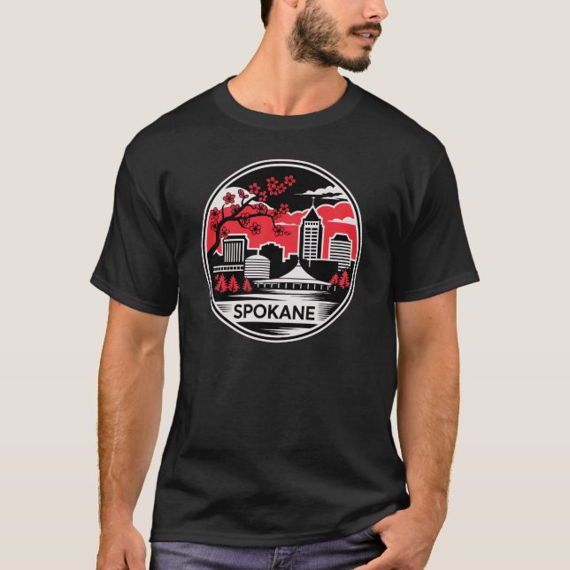 Camiseta Spokane City Washington EUA (Frente)