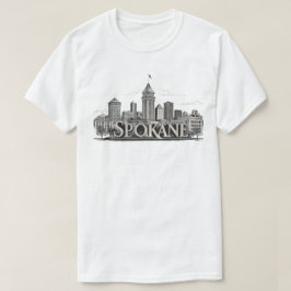 Camiseta Spokane Washington DC Skyline