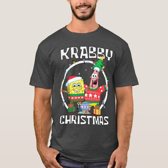 Camiseta Spongebob Squarepants Krabby Christmas Best Friend (Frente)