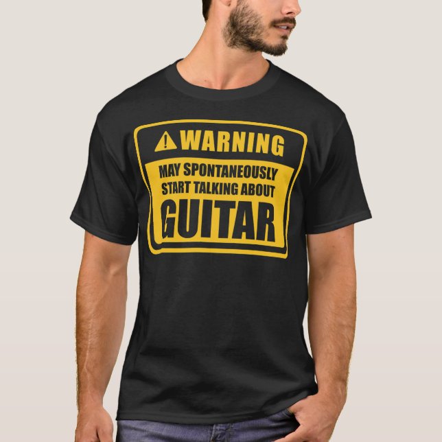 Camiseta Spontaneamente comece a falar sobre guitarra  (Frente)