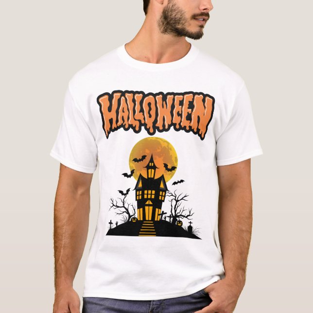 Camiseta Spook Up Your Style with This Haunted House Hallow (Frente)