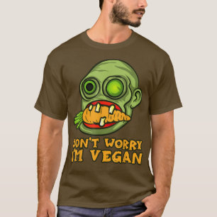Camiseta Spookan Vegan Zombie Comendo Cenoura