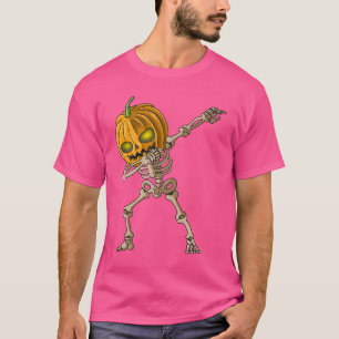 Camiseta Spookbing Dabbing Pumpkin Skeleton Festa de Hallow