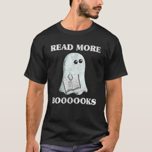 Camiseta Spooken Halloween Scary Ghost Leia Mais Livros Bo