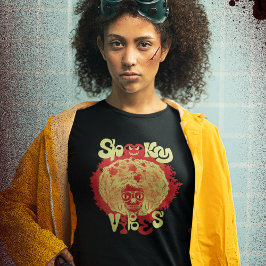 Camiseta Spookes Vibes Engraçado Assustador Afro Skull Hall