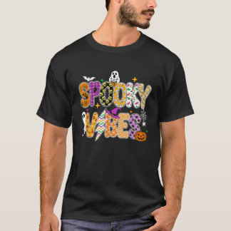 Camiseta Spookes Vibes Retro Ghost Coquette Arco Halloween 