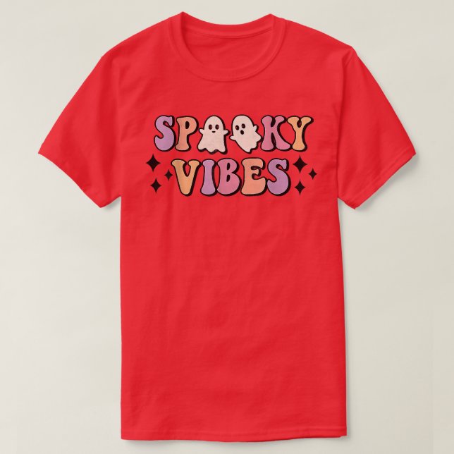 Camiseta Spookes Vibes Retrorando Truque De Halloween Ou Tr (Frente do Design)