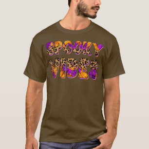 Camiseta Spookes Vibes Tie Dye Leopard Halloween Figurume W