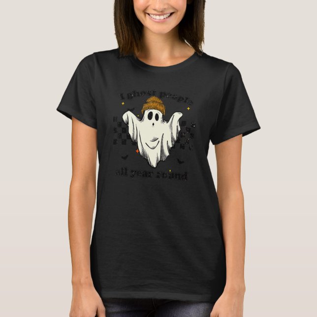 Camiseta Spooki, tenho Pessoas de Fantasmas durante todo o  (Frente)