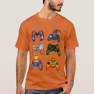 Camiseta Spookie Halloween Controladores de Jogos Rapaz do