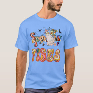 Camiseta Spookie Halloween Vibes Flor Retro Hippy Gh