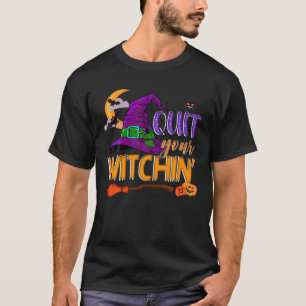 Camiseta Spookit Sai De Sua Bruxa De Chapéu De Halloween Br