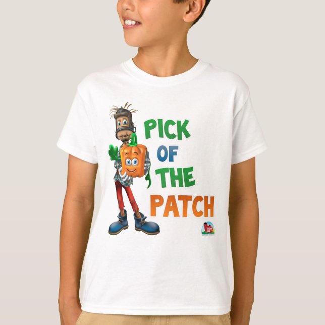 Camiseta Spookley, Pumpkin Quadrado | Escolha do patch (Frente)