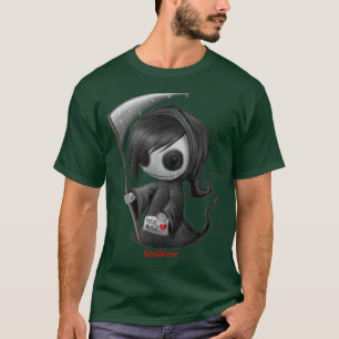 Camiseta Spooksceno Emo Skeleton Grim Reaper Gótico Alt 