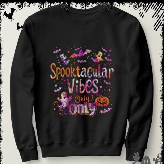 Camiseta Spooktacular Vibes Only | ExDesigner | Halloween (Criador carregado)