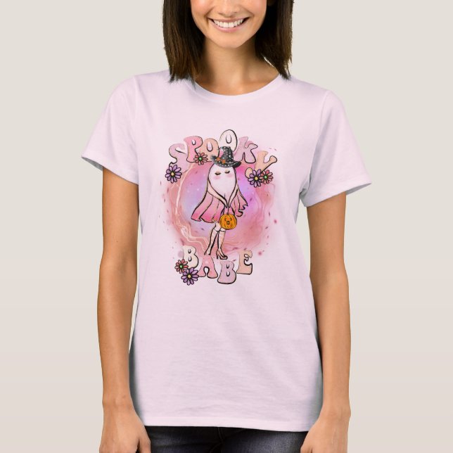 CAMISETA SPOOKY BABE DITA IDEIA PARA HALLOWEEN (Frente)
