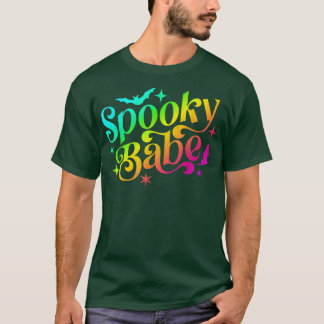 Camiseta Spooky Babe Rainbow Halloween Trick Or Treat Coupl