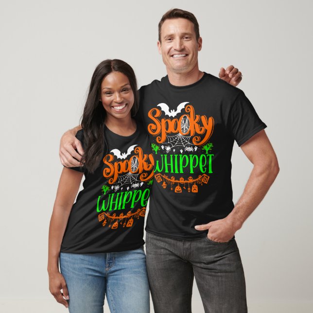 Camiseta Spooky Boo Pumpkin Whippet Giftidea (Unissex)