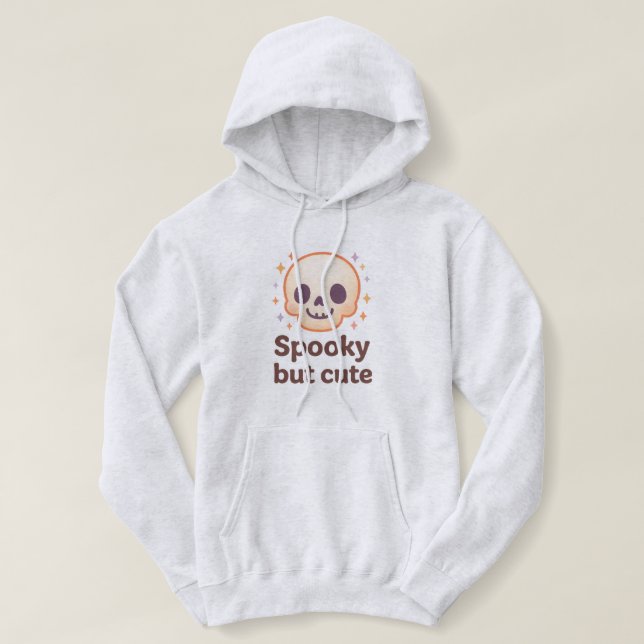 Camiseta Spooky but Cute Halloween Hoodie (Frente do Design)
