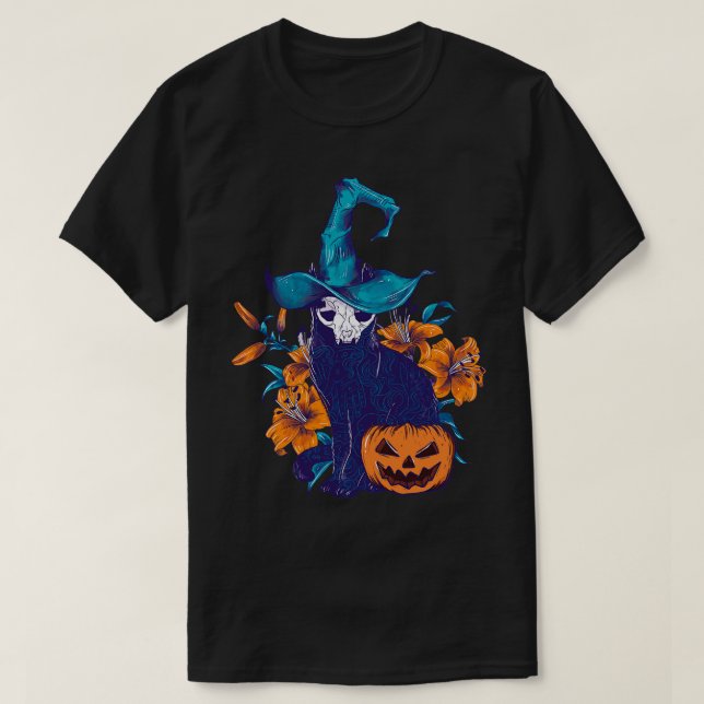Camiseta Spooky cat 2 (Frente do Design)