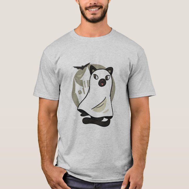 Camiseta Spooky Cat Ghost (Frente)