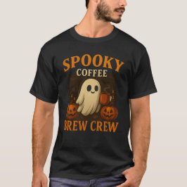 Camiseta Spooky Coffee Brew Crew Ghost Halloween