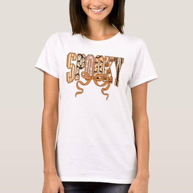 Camiseta Spooky Coquette Halloween Aesthetic-66166 (Frente)