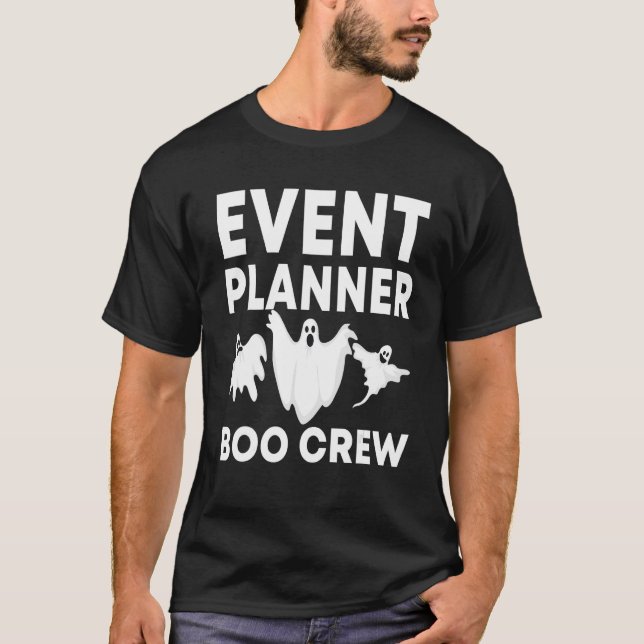 Camiseta Spooky Event Planner Boo Crew Scary Halloween Cost (Frente)