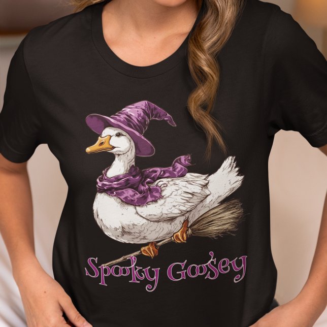 Camiseta Spooky Goosey Goose Halloween Witch  (Criador carregado)
