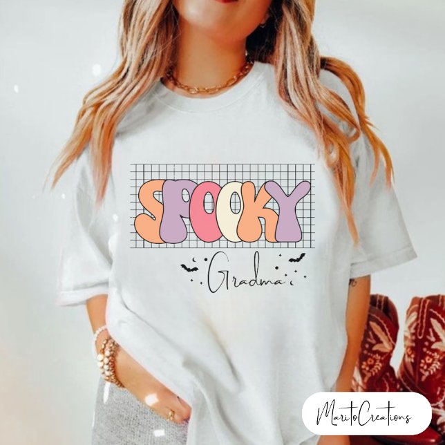 Camiseta Spooky Grandma, Halloween Grandma,Retro Gradma,  (Criador carregado)
