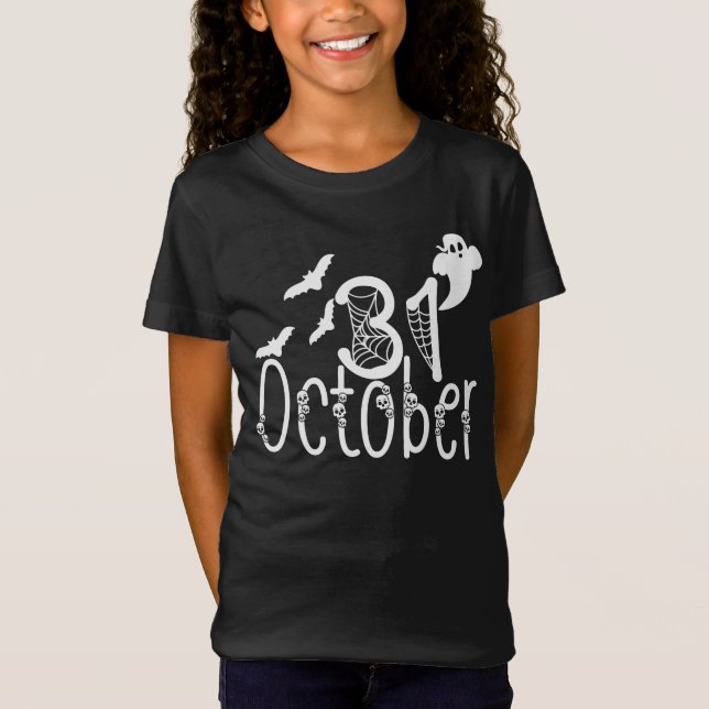 Camiseta Spooky Halloween 31 de outubro (Frente)