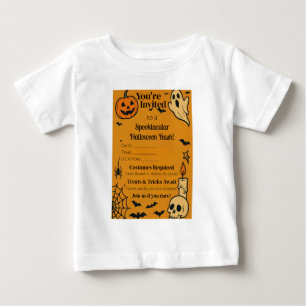 Camiseta Spooky Halloween Bash Invite   Fantasmas e Jogos