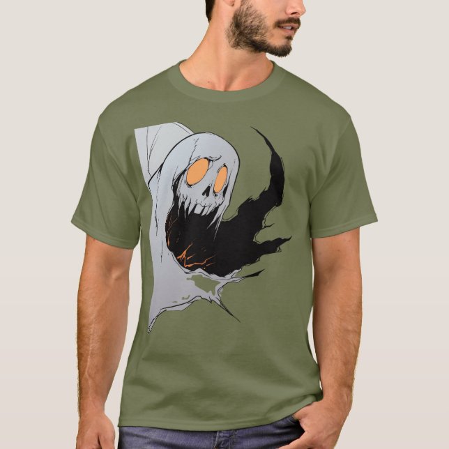 Camiseta Spooky Halloween Ghost (Frente)
