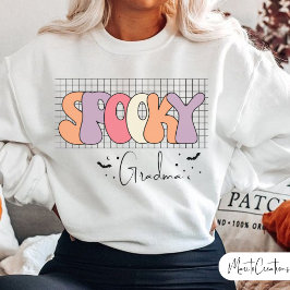 Camiseta Spooky, Halloween Gradma, Groovy Retro Halloween
