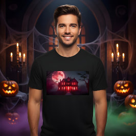 Camiseta Spooky Halloween Haunted House Design