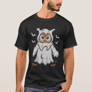 Camiseta Spooky Halloween Owl Vestindo Ghost Suit Gift