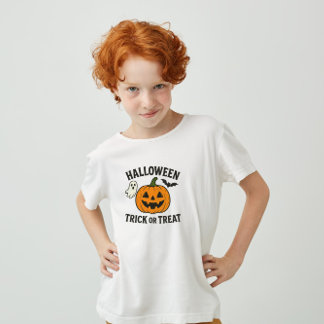 Camiseta Spooky Halloween Pumpkin Kids Trick or Treat