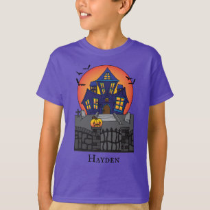 Camiseta Spooky Hauned House Kids Halloween