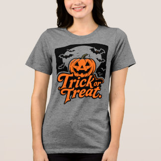 Camiseta Spooky Jack-o-Lanterna Trick ou Treat Halloween