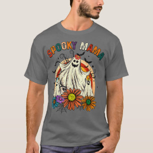 Camiseta Spooky Mama Engraçado Fantasma Mãe Halloween Figur