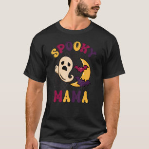 Camiseta Spooky Mama Halloween Retro Groovy Ghost Group Cos