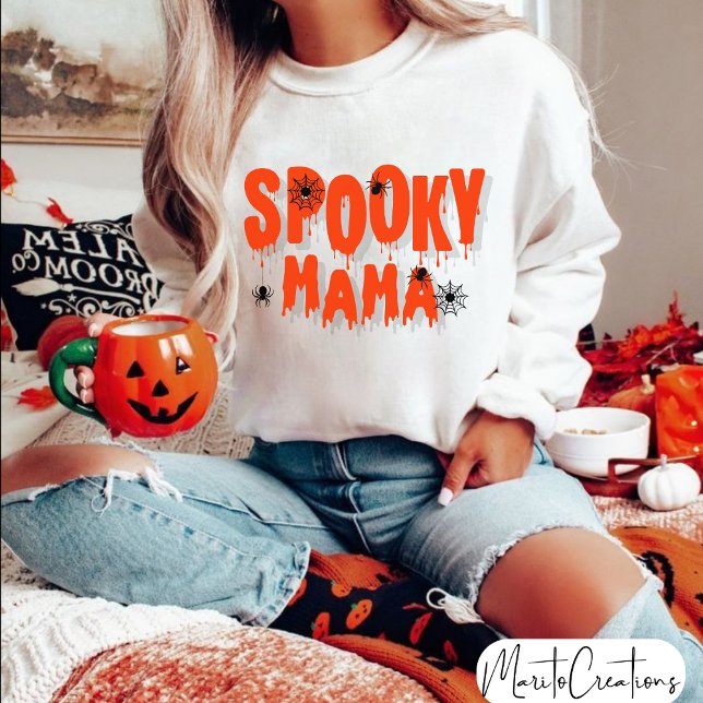 Camiseta Spooky Mama Halloween sweatshirt, spooky season (Criador carregado)